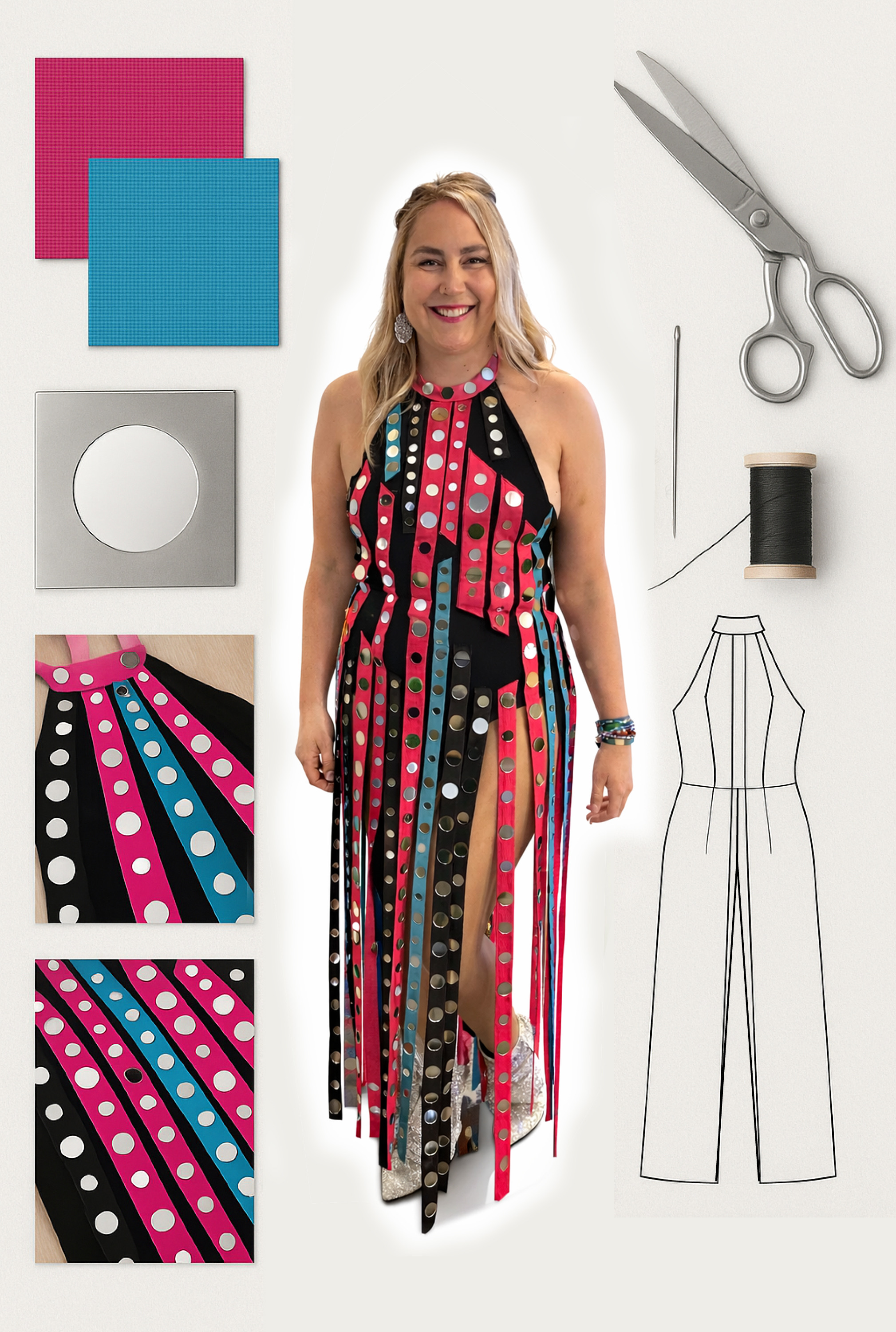 Katherine wearing the finished garment